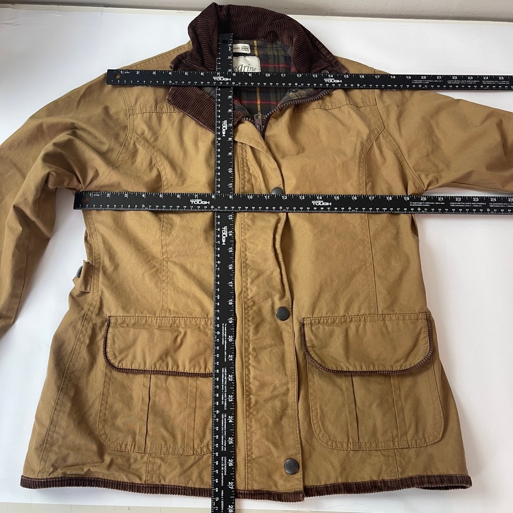 Peregrine Waxed Jacket Womens M Brown Tan British Country Clothing Riding Coat - Picture 6 of 11